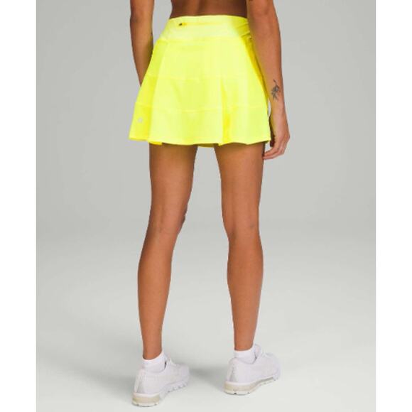 LULULEMON Pace Rival Mid-Rise Skirt 15" Length Tall Highlight Yellow Sz 20 {II1} - Picture 1 of 8